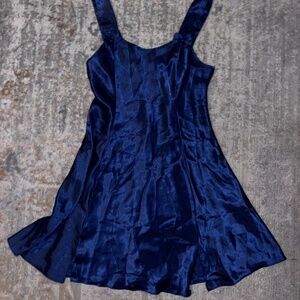 Satin mini A line slip dress